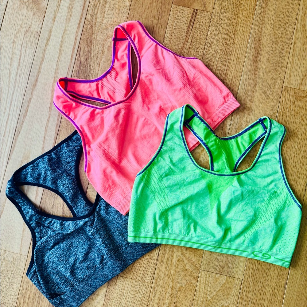 Champion Sports Bras - Black, Pink, Green -size Large